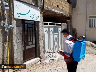 در راستاس مسولیت اجتماعی دانشگاه صورت گرفت: ضدعفونی مناطق پرخطر ایلام/ تولید 2000عدد ماسک/ انجام تب سنجی و غربالگری توسط کانون هلال احمر آموزشکده فنی پسران ایلام 2
