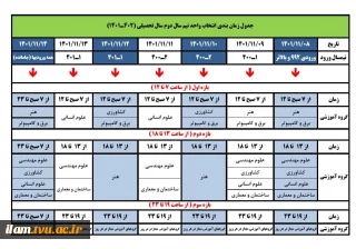 انتخاب واحد بهمن ماه 1401 ( ترم 012)
