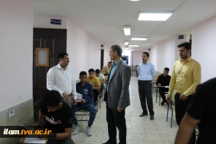 بازدید رئیس دانشگاه فنی و حرفه ای استان ایلام از حوزه های امتحانی  3