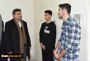 بازدید رئیس دانشگاه فنی و حرفه‌ای و هیئت همراه از خوابگاه پسران آموزشکده فنی و حرفه‌ای الغدیر زنجان
 3