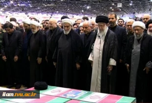 وداع دانشگاهیان دانشگاه فنی و حرفه‌ای در استان تهران با پیکر شهدای سانحه سقوط بالگرد
 4