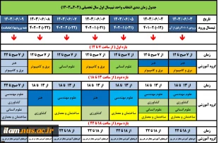 جدول_زمان‌بندی #انتخاب_واحد ۰۳۱ 2
